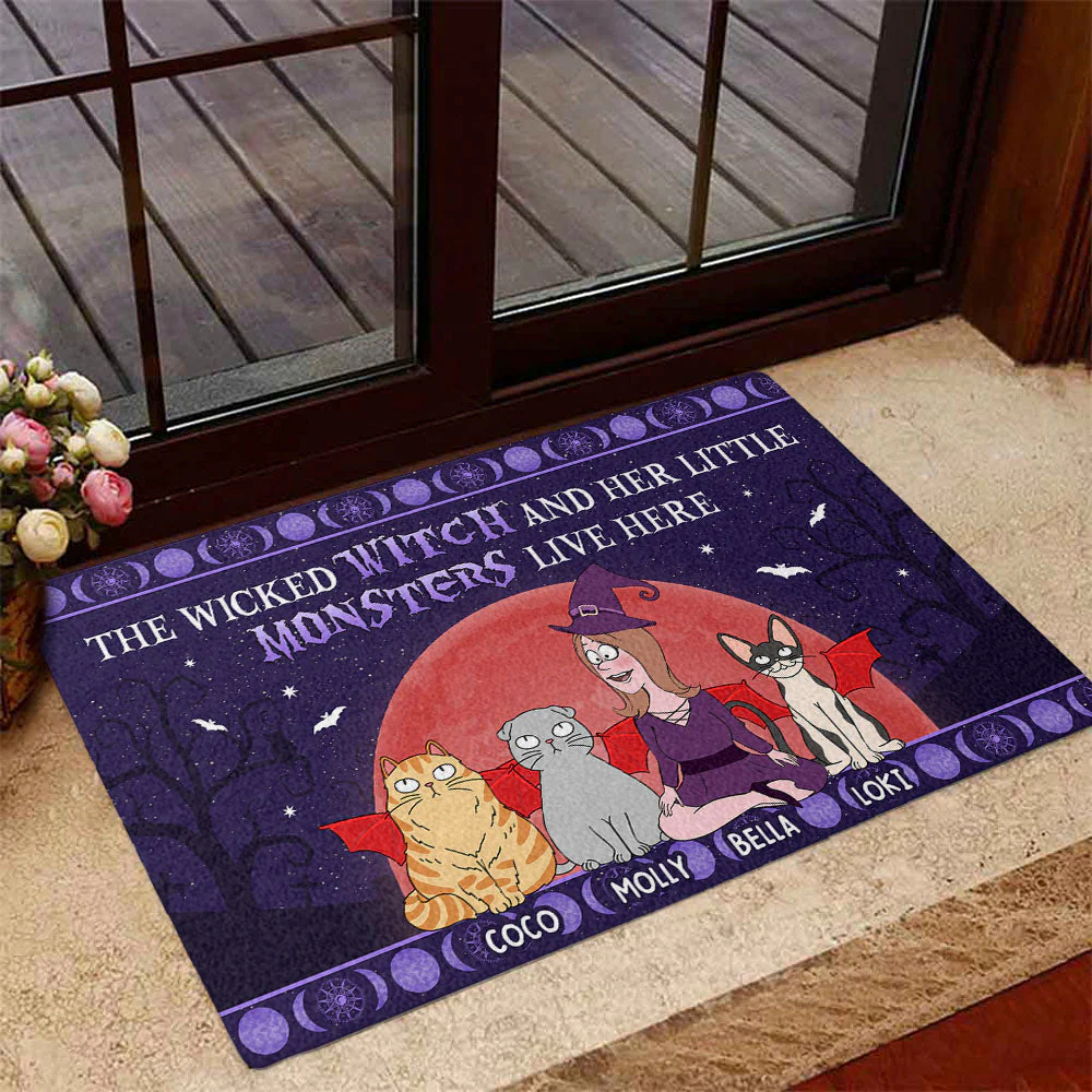Monster Live Here - Personalized Custom Doormat - Image 4