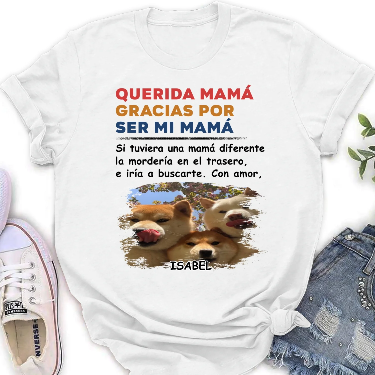 Morder El Trasero Foto - Personalized Custom Women's T-Shirt - Image 3