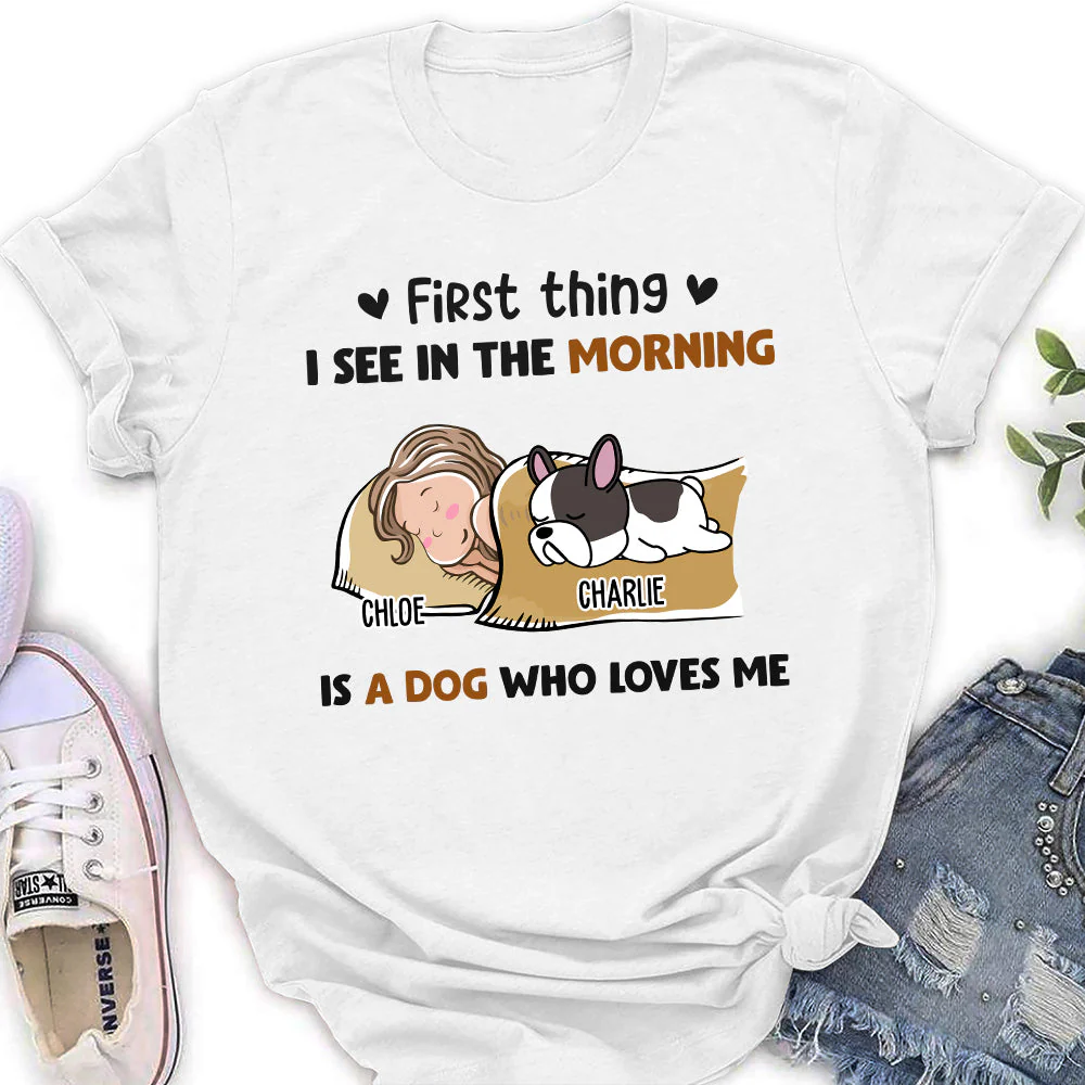 Morning First Thing - Personalized Custom Women's T-shirt - Image 4