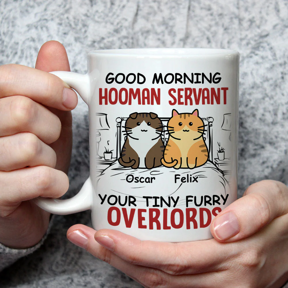 Morning Hooman Servant - Personalized Custom Coffee Mug - Image 2