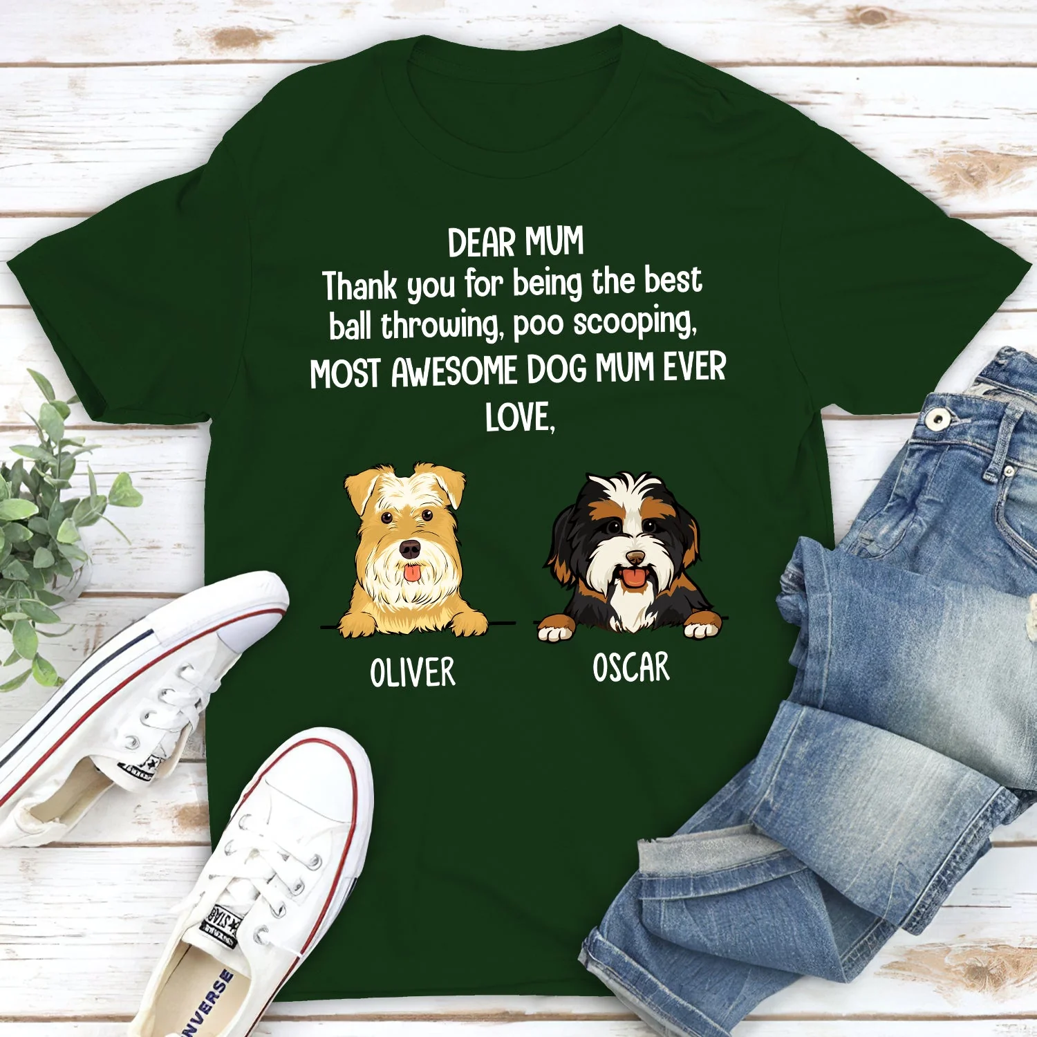 Most Awesome Dog Dad/Mom - Personalized Custom Unisex T-shirt - Image 2