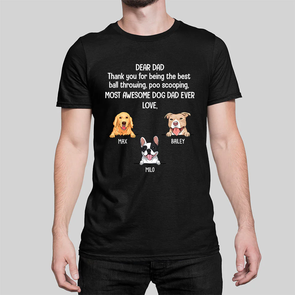Most Awesome Dog Dad/Mom - Personalized Custom Unisex T-shirt - Image 5