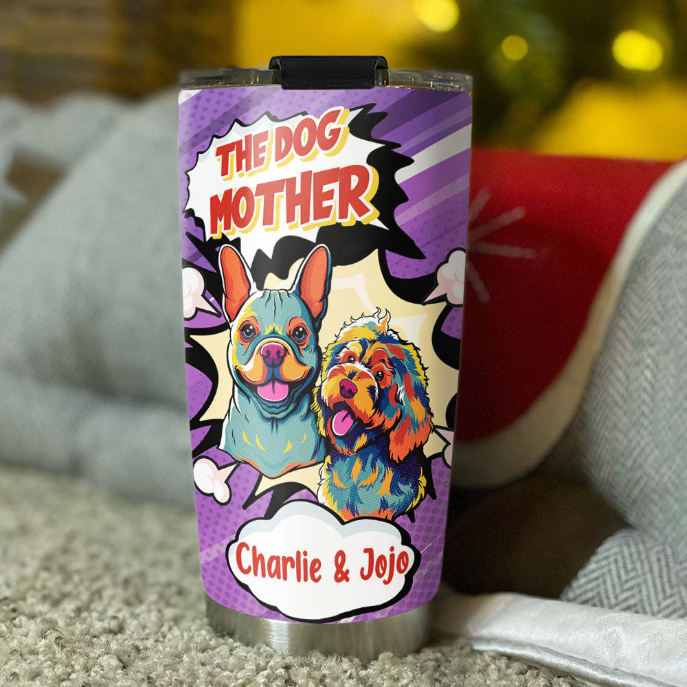 Mother Father And Dog - Personalized Custom Tumbler - Image 2
