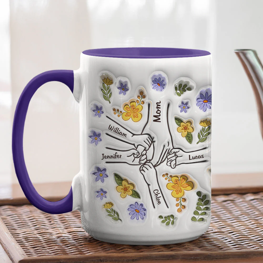 Mothers Love Is Bliss, Is Peace - Personalized Custom Accent Mug - Image 4
