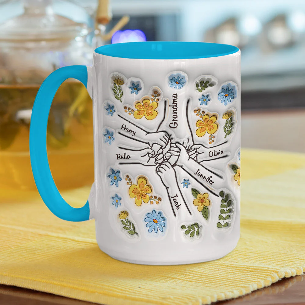 Mothers Love Is Bliss, Is Peace - Personalized Custom Accent Mug - Image 5