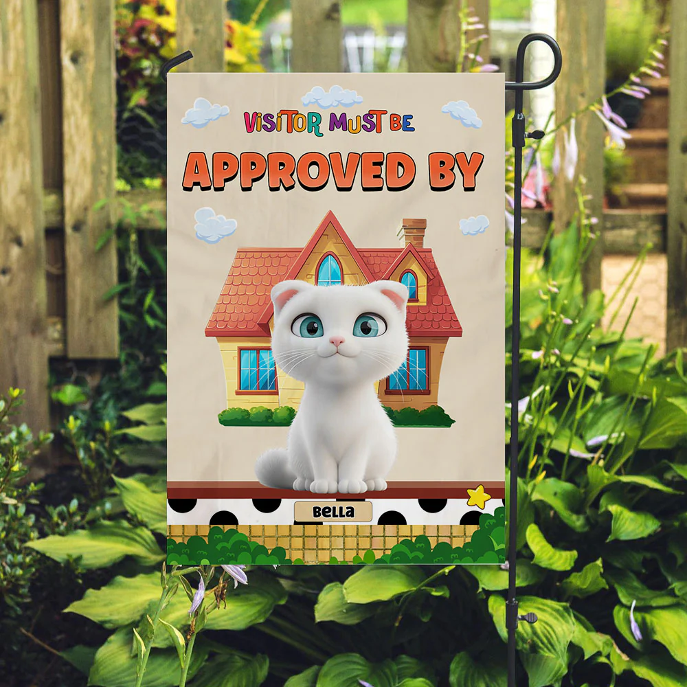 Must Be Approved By Cats - Personalized Custom Flag - Image 2