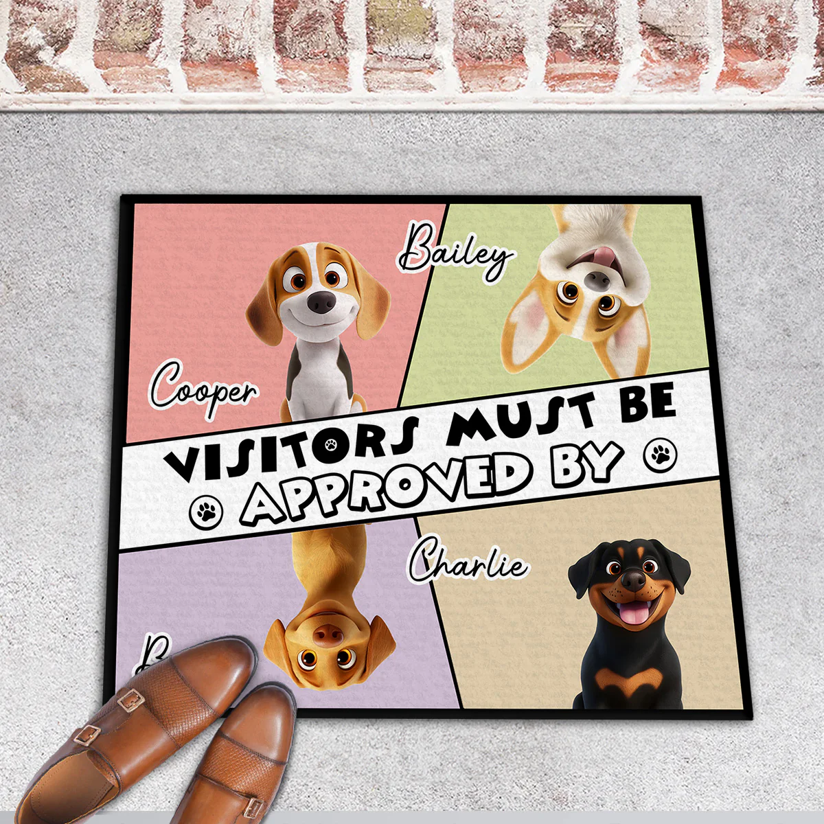 Must Be Approved By Cool Dogs - Personalized Custom Doormat - Image 4