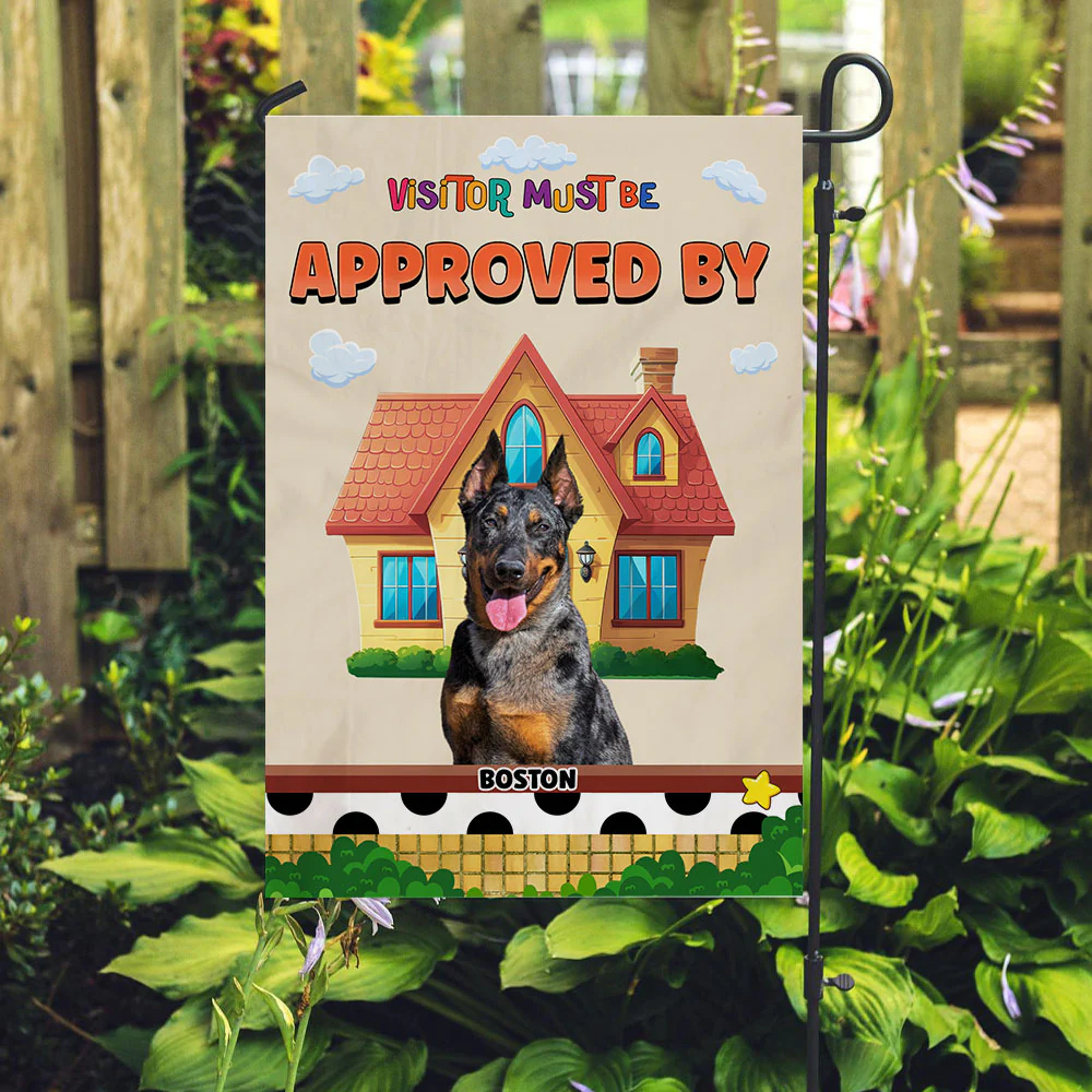 Must Be Approved By Dogs Ver Photo - Personalized Custom Flag - Image 2