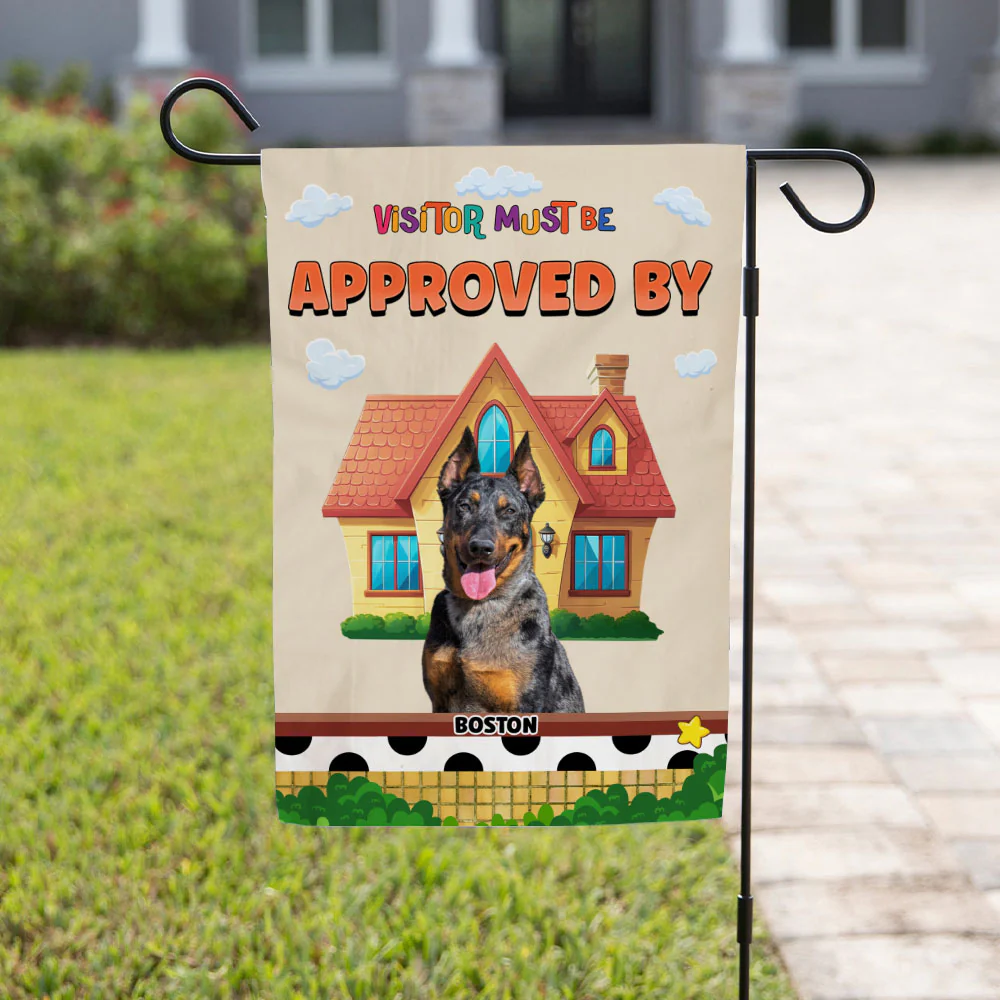 Must Be Approved By Dogs Ver Photo - Personalized Custom Flag - Image 4