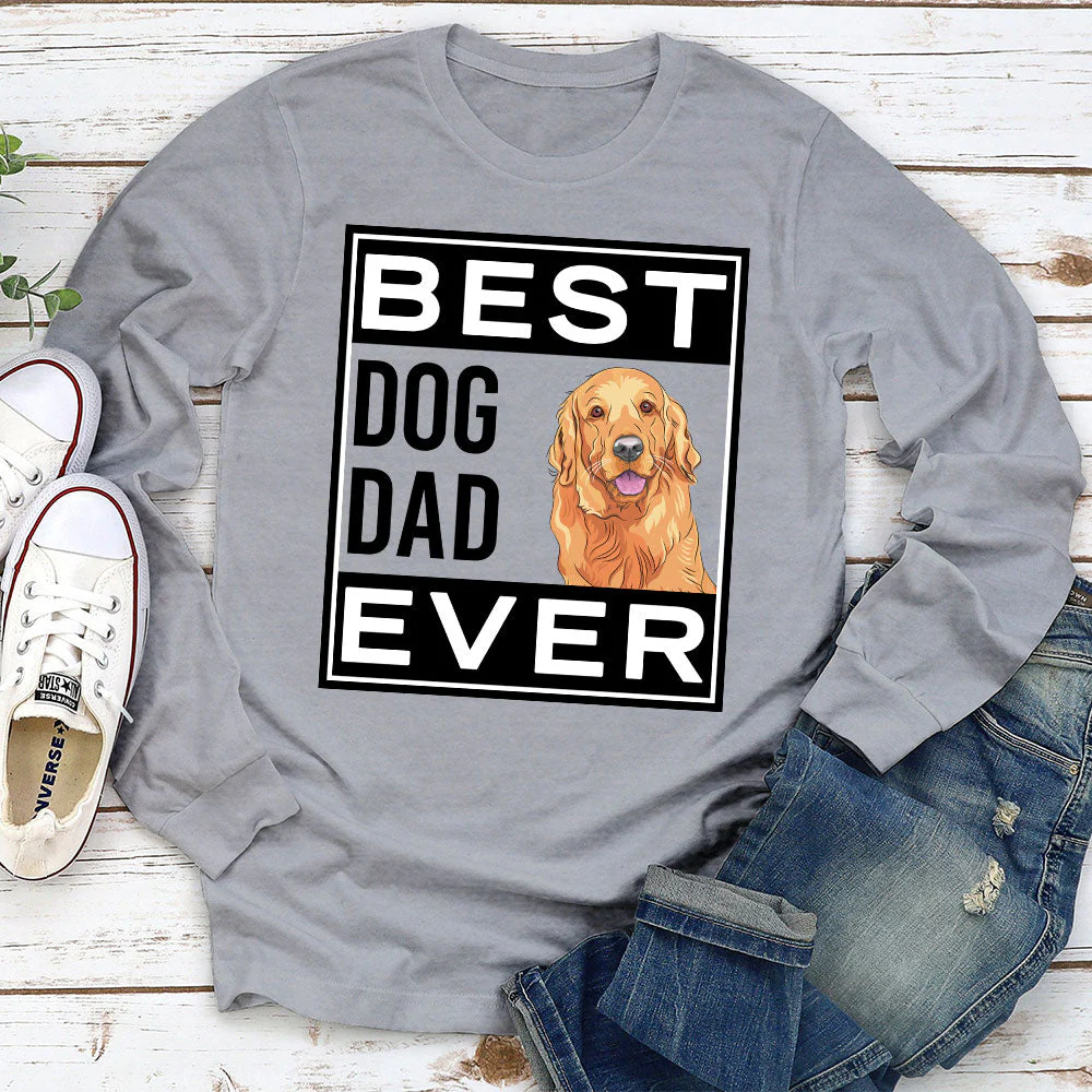 My Best Dad - Personalized Custom Long Sleeve T-shirt - Image 3