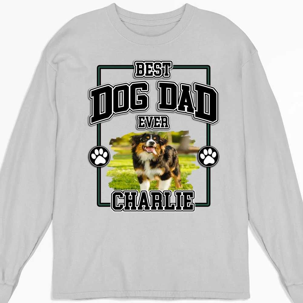 My Best Daddy Photo - Personalized Custom Long Sleeve T-Shirt - Image 5