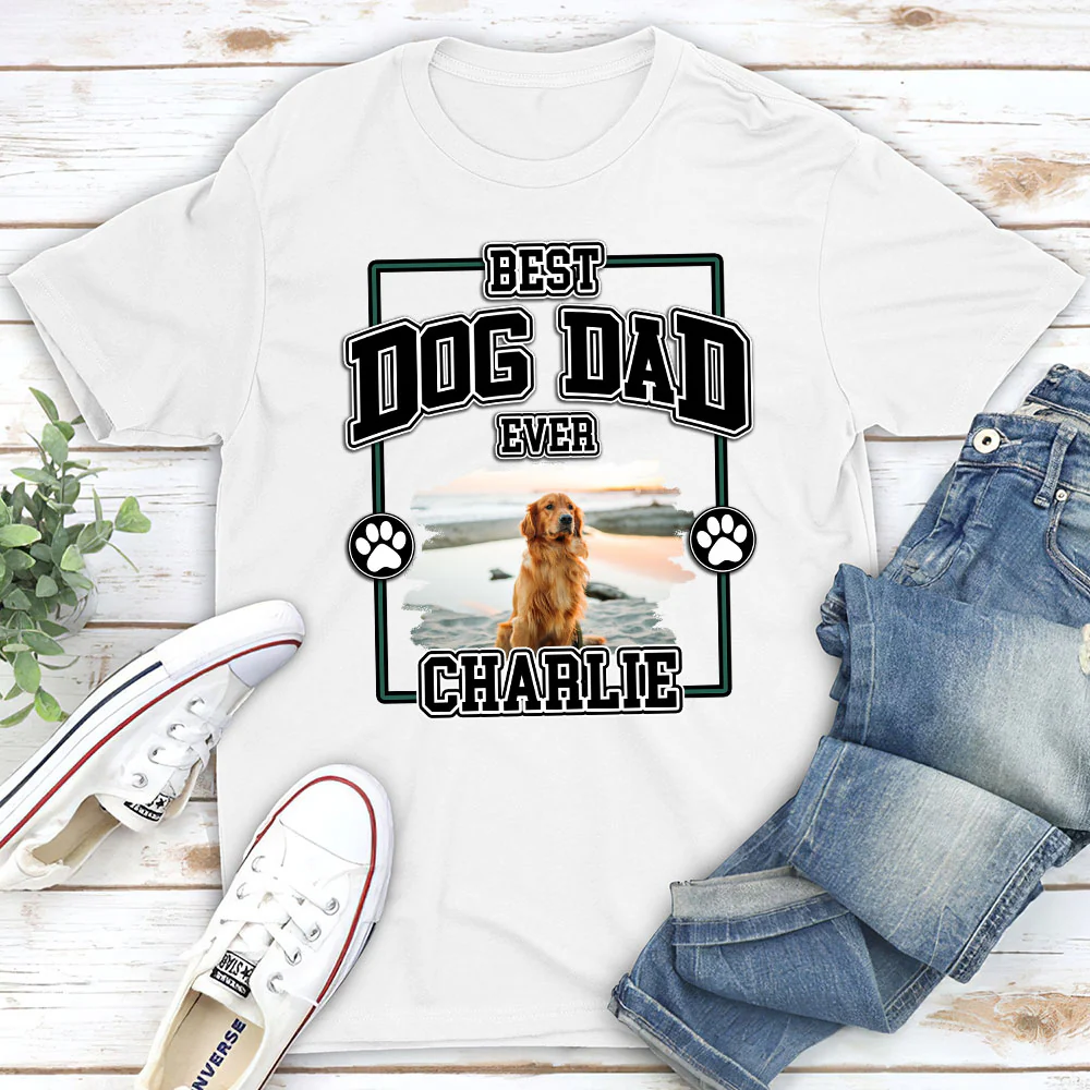 My Best Daddy Photo - Personalized Custom Unisex T-Shirt - Image 2