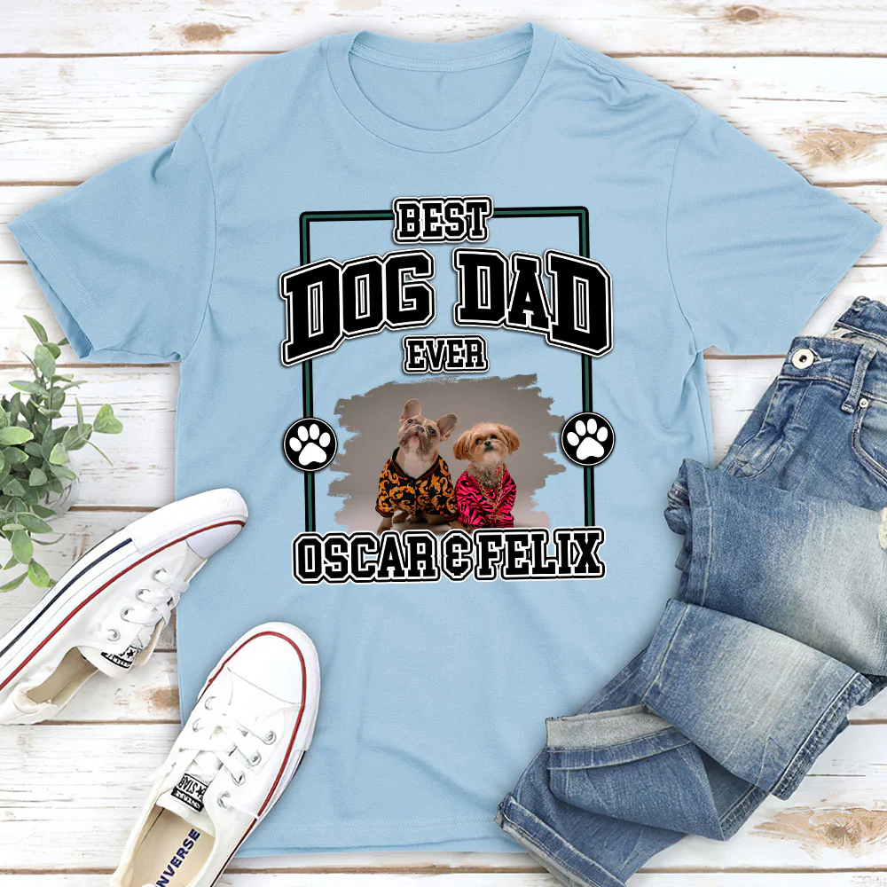 My Best Daddy Photo - Personalized Custom Unisex T-Shirt - Image 3