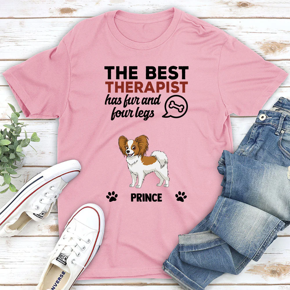 My Best Therapist - Personalized Custom Unisex T-shirt - Image 4
