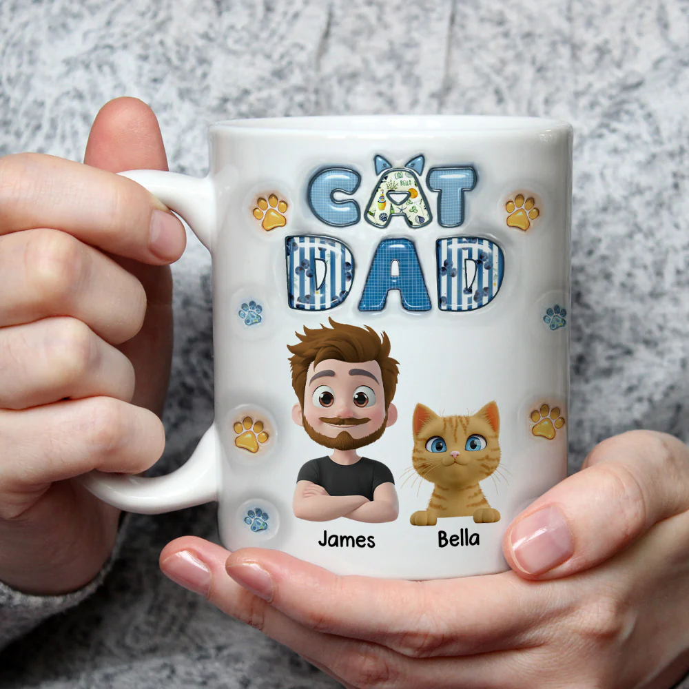 My Cat Baby On Top Of All - Personalized Custom 3D Inflated Effect Mug - Image 2