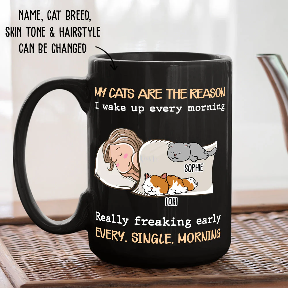 My Cat Is The Reason - Personalized Custom Coffee Mug - Image 7