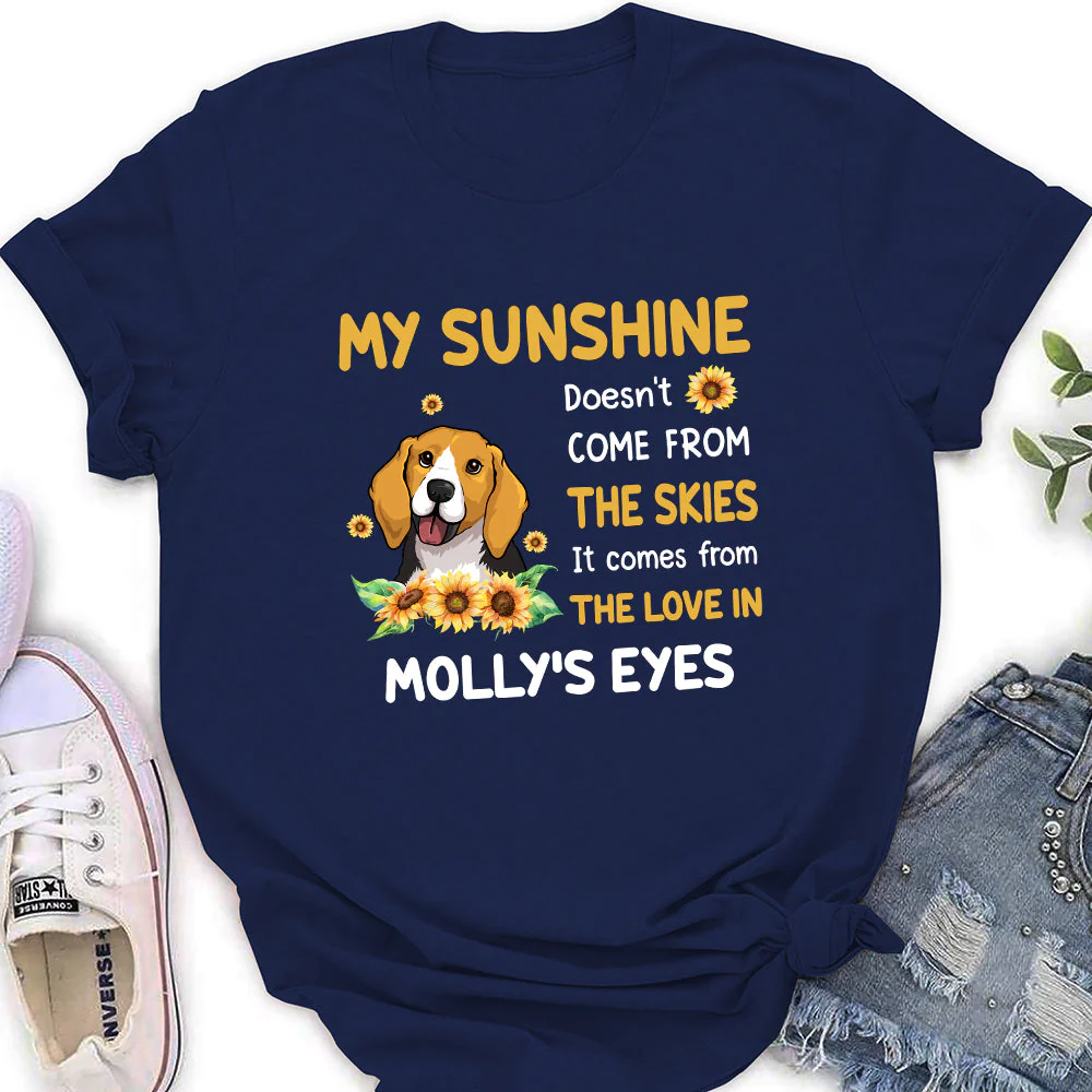 My Dog Eyes - Personalized Custom Women's T-shirt - Image 2