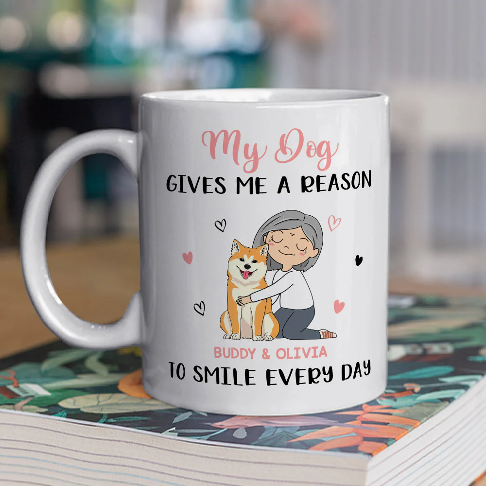 My Dog Gives Me - Personalized Custom Coffee Mug - Image 2