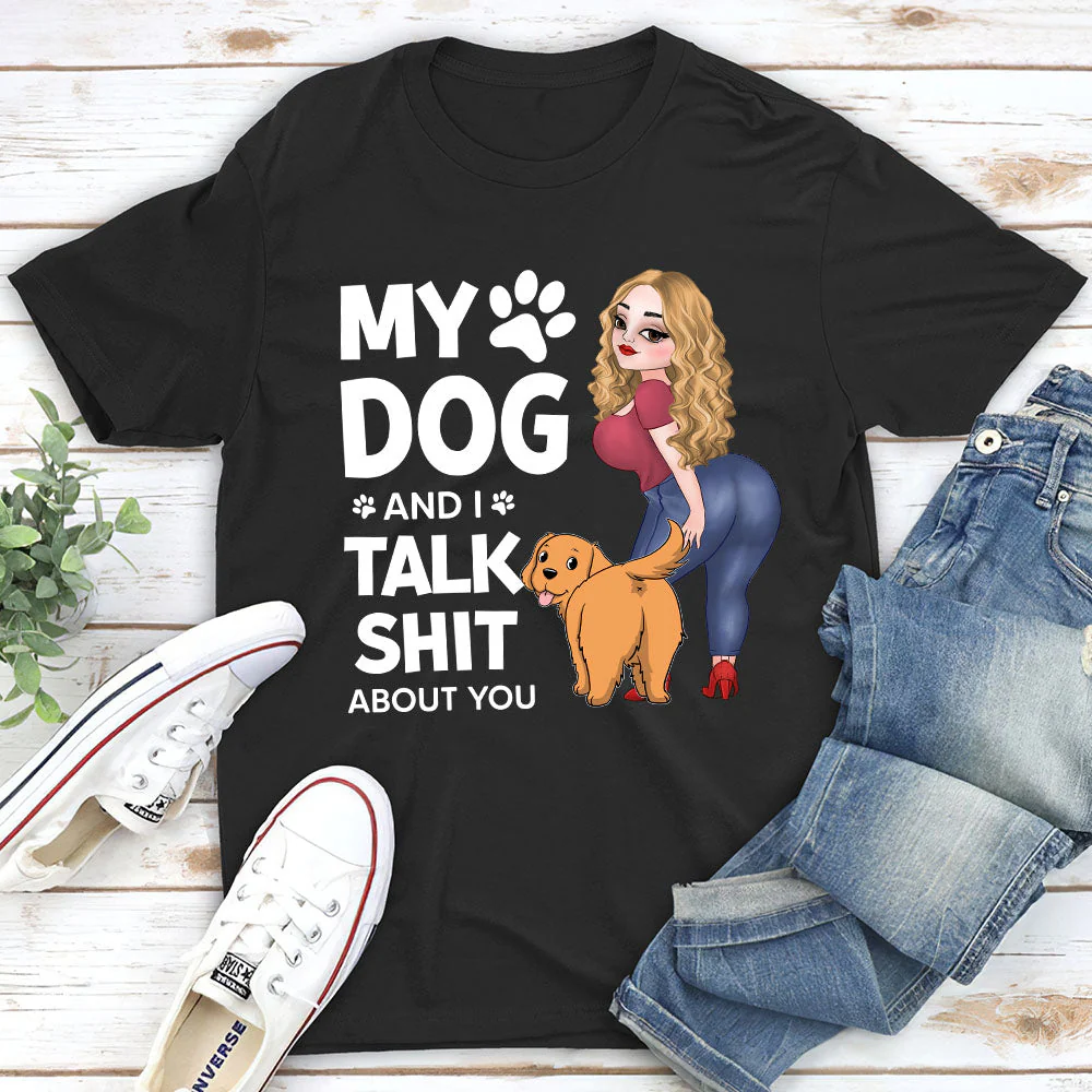My Dog & I - Personalized Custom Unisex T-shirt - Image 2