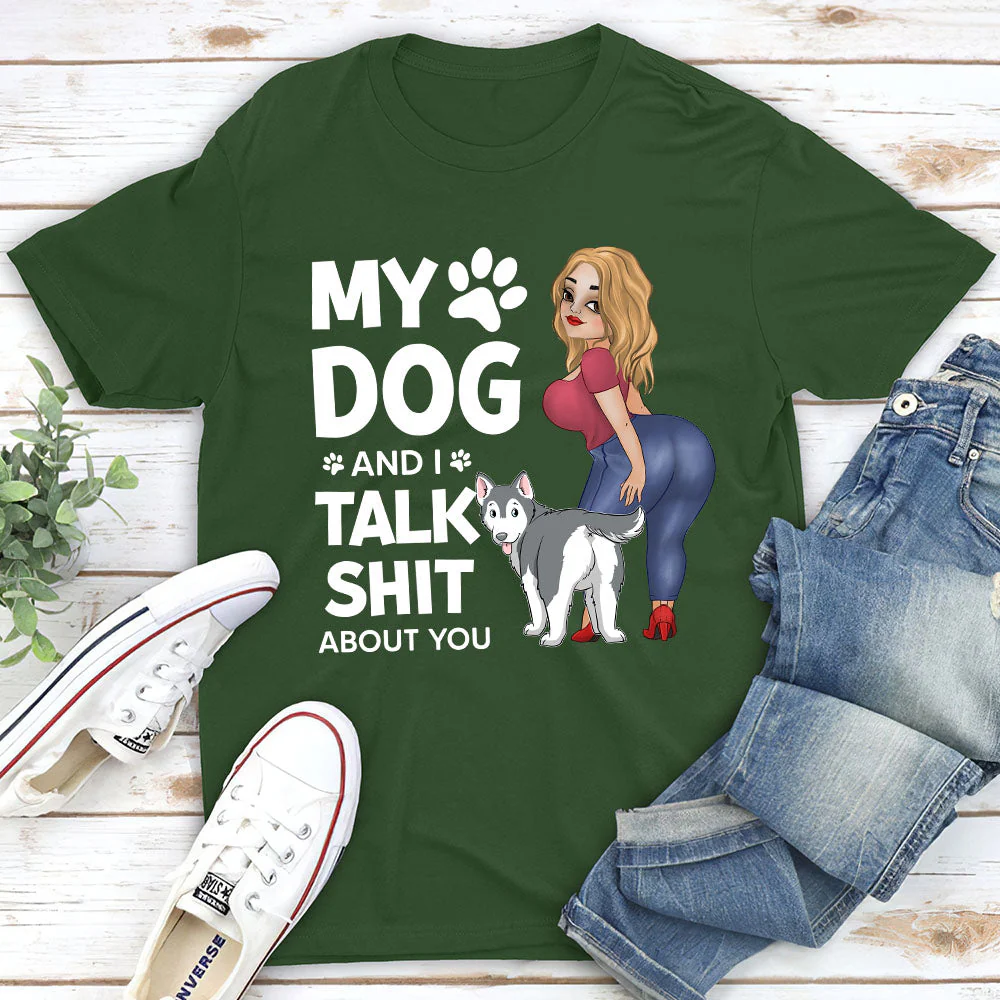 My Dog & I - Personalized Custom Unisex T-shirt - Image 3
