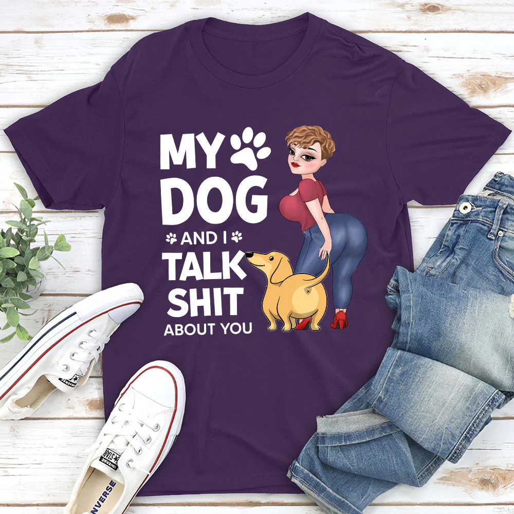 My Dog & I - Personalized Custom Unisex T-shirt - Image 4
