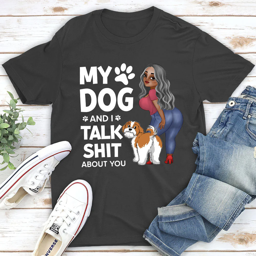 My Dog & I - Personalized Custom Unisex T-shirt - Image 5