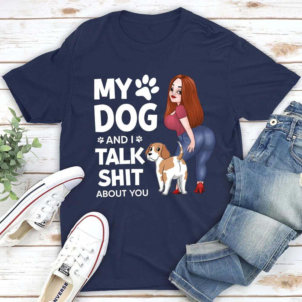 My Dog & I - Personalized Custom Unisex T-shirt - Image 6