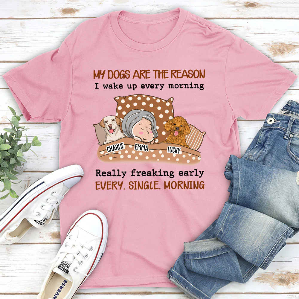 My Dog Is The Reason 2 - Personalized Custom Unisex T-shirt - Image 4
