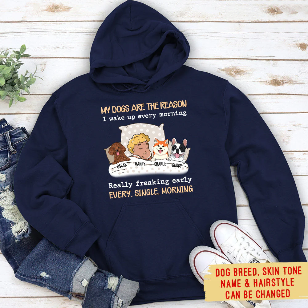 My Dog Is The Reason - Personalized Custom Hoodie - Image 2