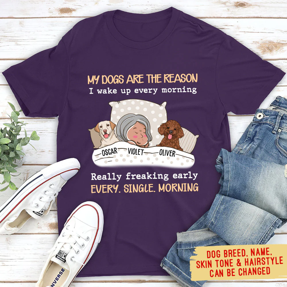 My Dog Is The Reason - Personalized Custom Unisex T-shirt - Image 3