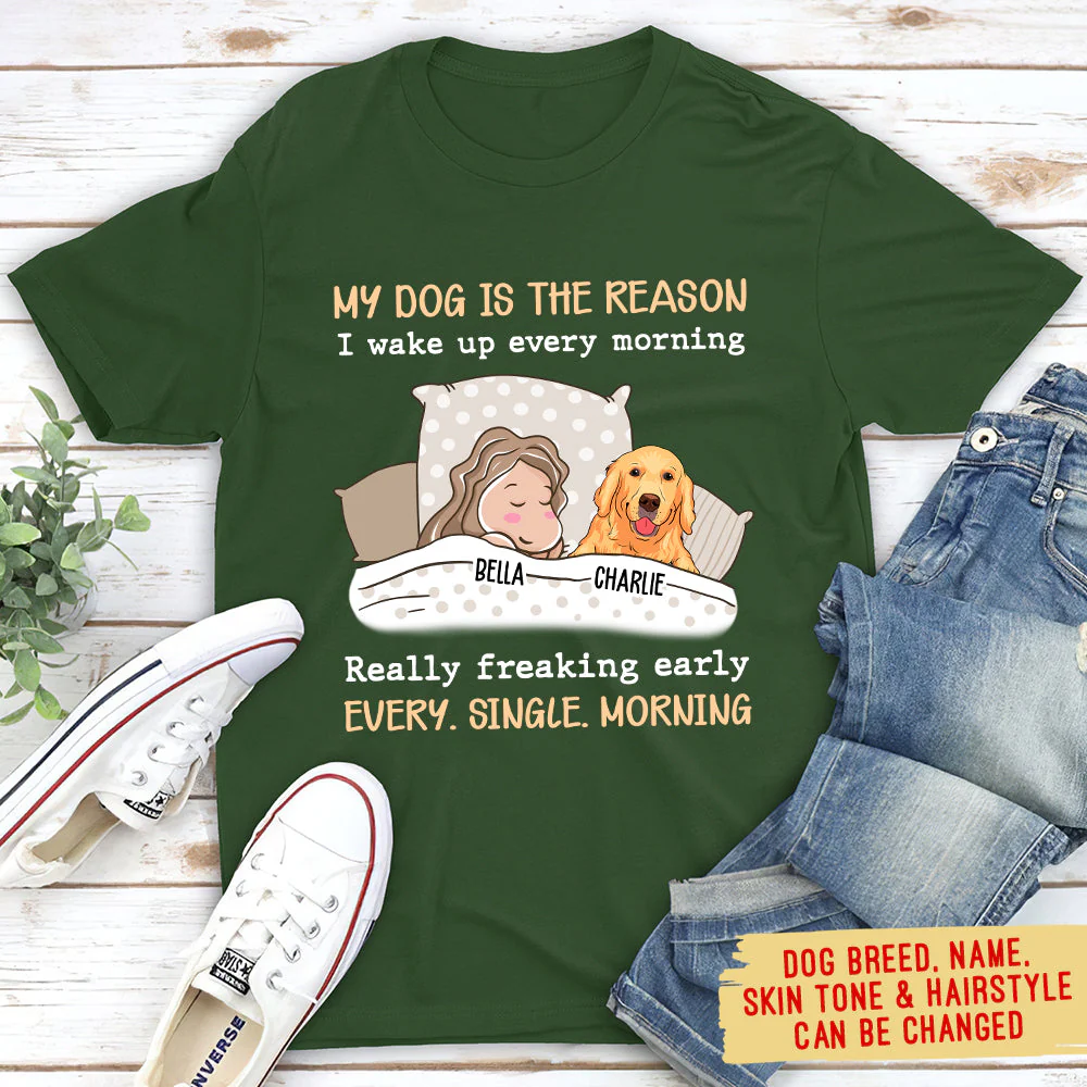 My Dog Is The Reason - Personalized Custom Unisex T-shirt - Image 5