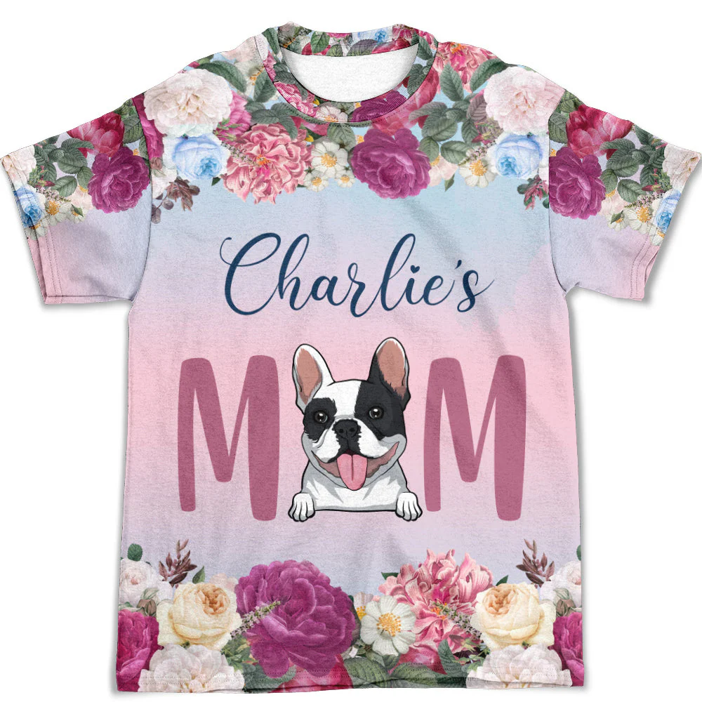 My Dog Loves Me - Personalized Custom All-over-print T-shirt
