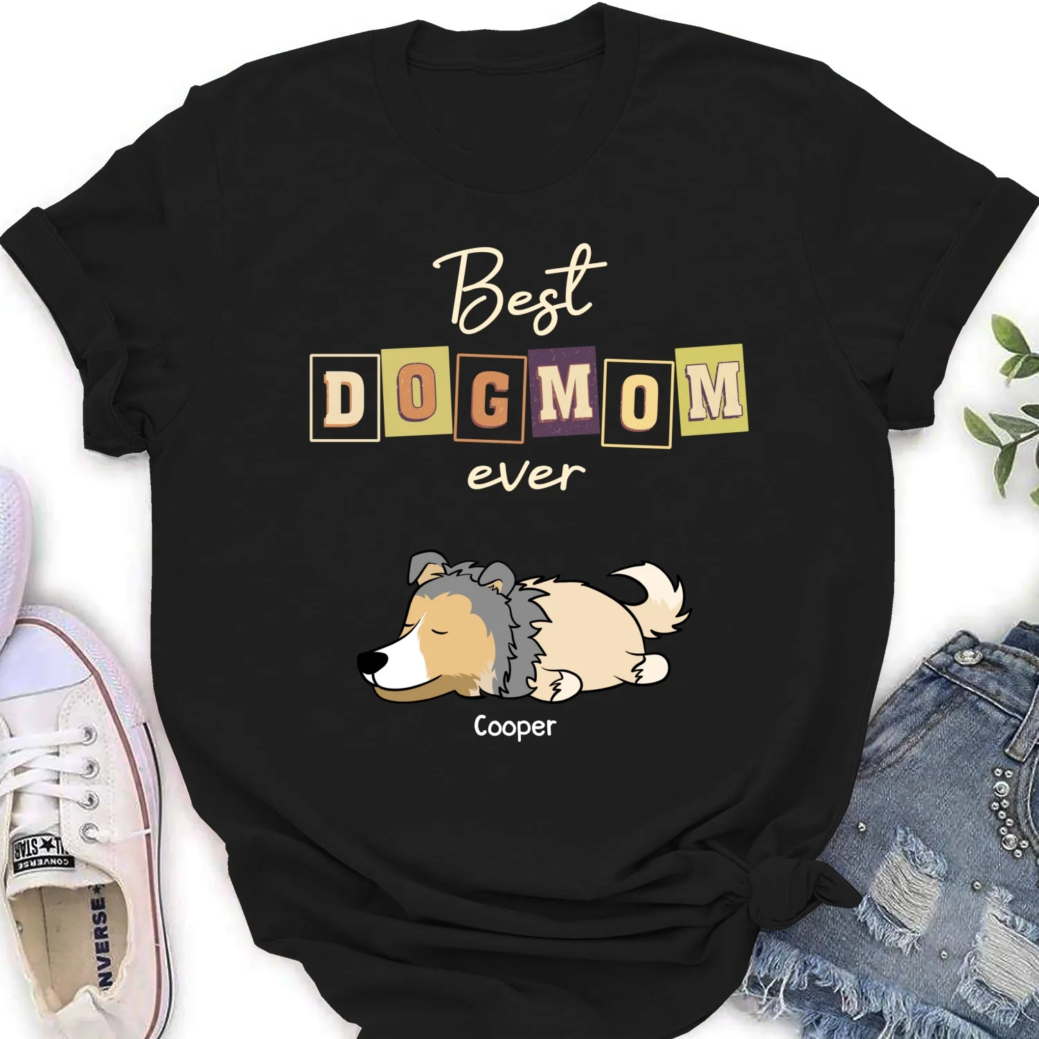My Dog Mom Dad - Personalized Custom Women's T-Shirt - Image 6