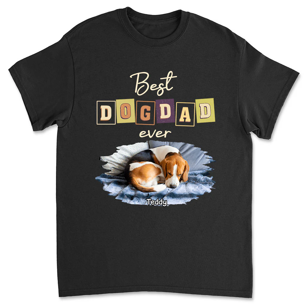 My Dog Mom Dad Photo- Personalized Custom Unisex T-shirt