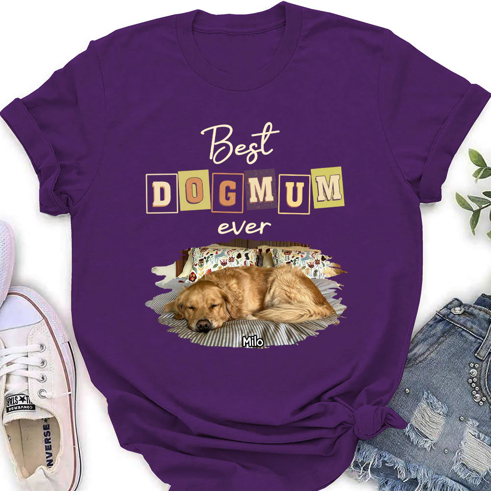 My Dog Mom Dad Photo - Personalized Custom Women's T-Shirt - Image 5