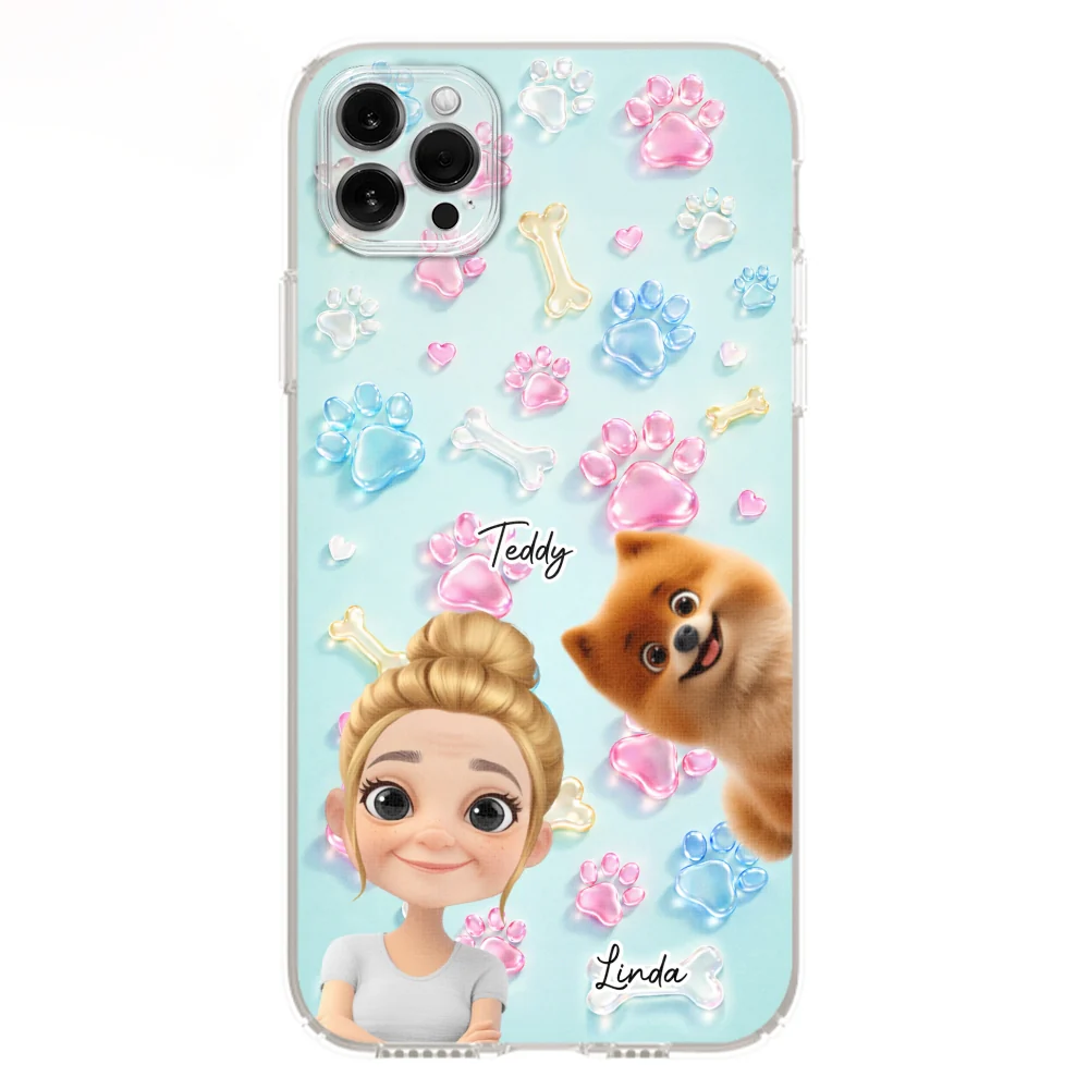 My Dog My Human - Personalized Custom 3D Effect Phone Case - Image 11