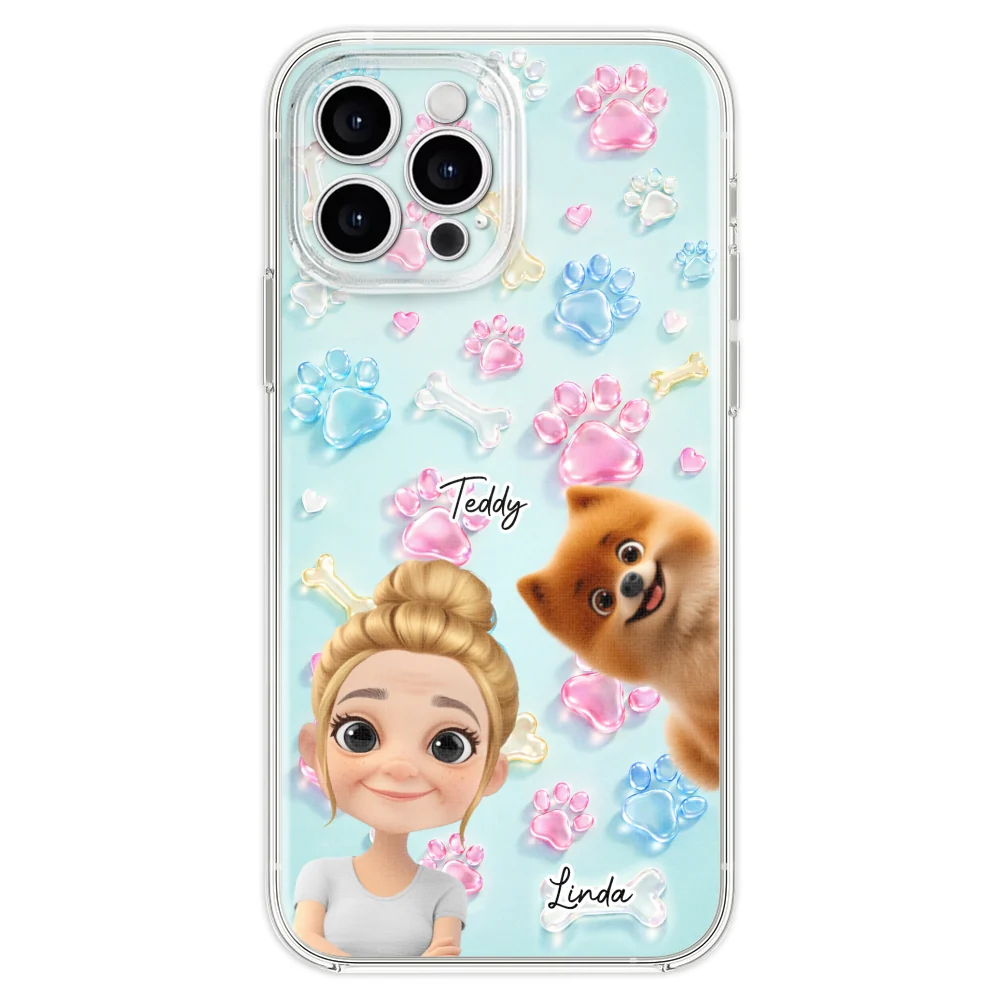 My Dog My Human - Personalized Custom 3D Effect Phone Case - Image 21