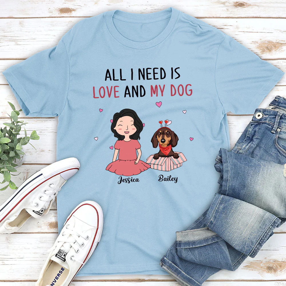 My Dog My Love - Personalized Custom Unisex T-shirt - Image 3