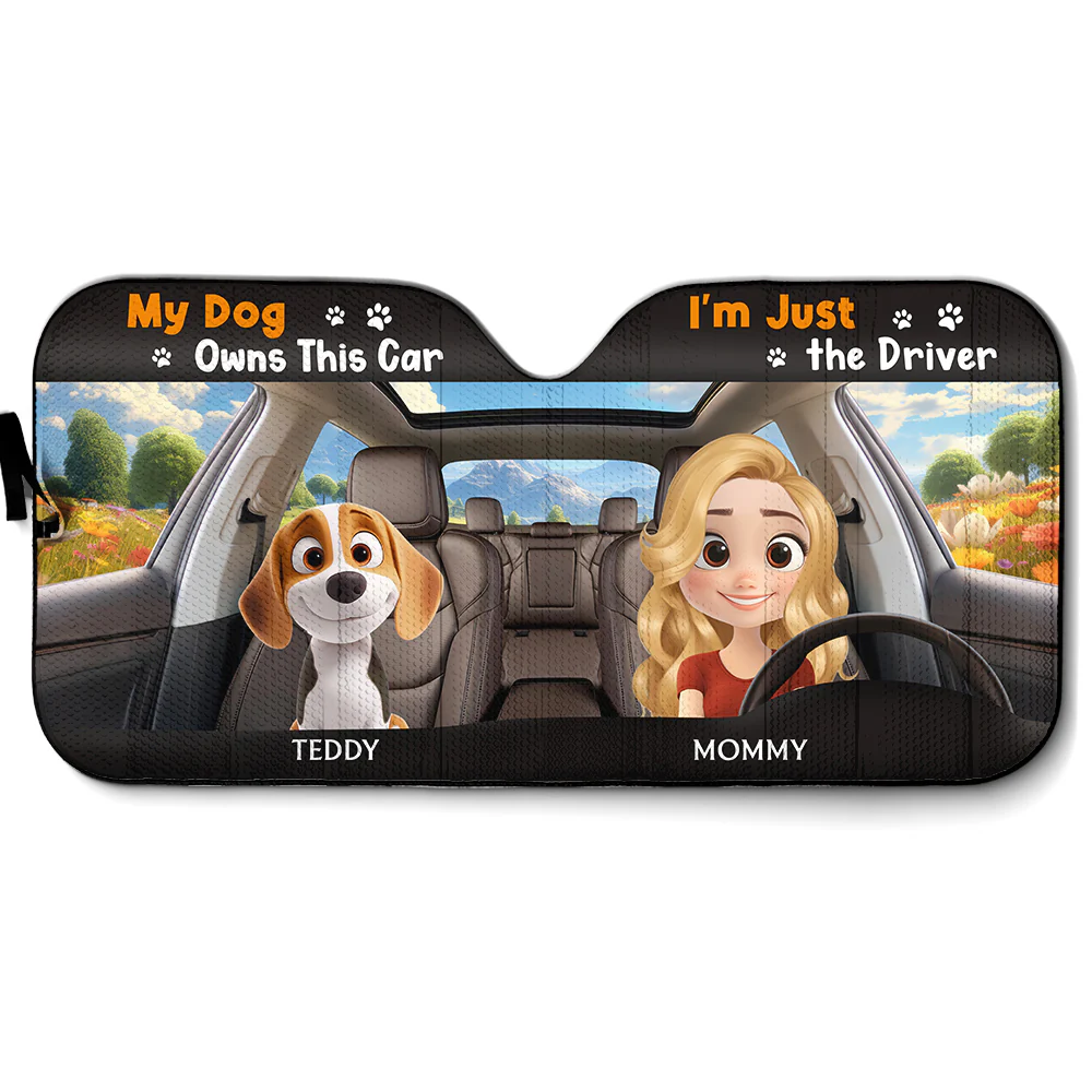 My Dog Owns This Car - Personalized Custom Car Sunshade