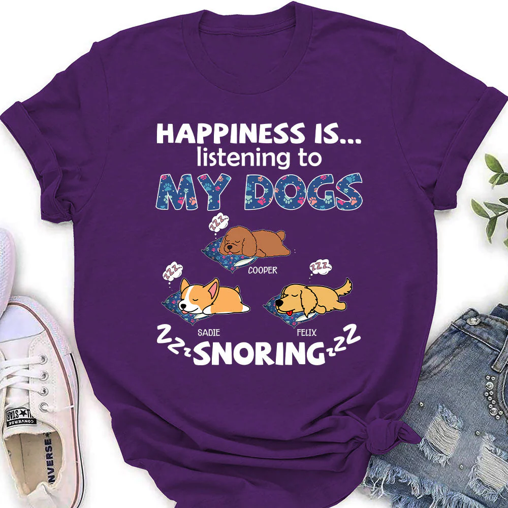 My Dog Snoring - Personalized Custom Women's T-shirt - Image 3