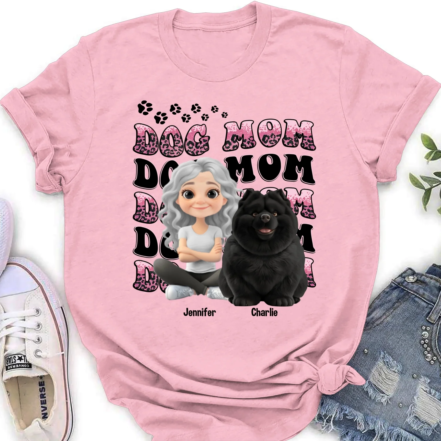 My Favorite Dog Baby - Personalized Custom Women's T-Shirt - Image 7