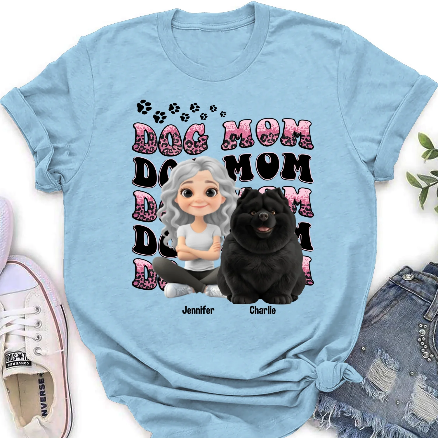 My Favorite Dog Baby - Personalized Custom Women's T-Shirt - Image 8