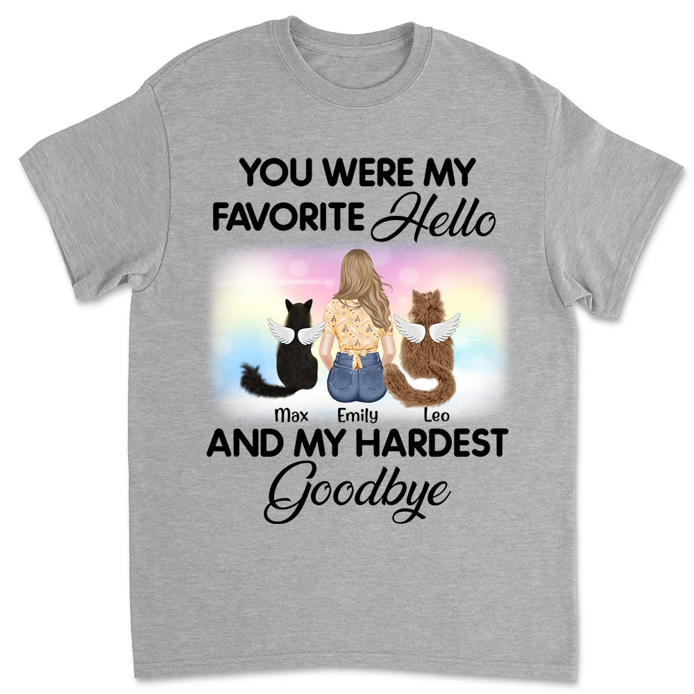 My Favorite Hello Cat - Personalized Custom Unisex T-shirt