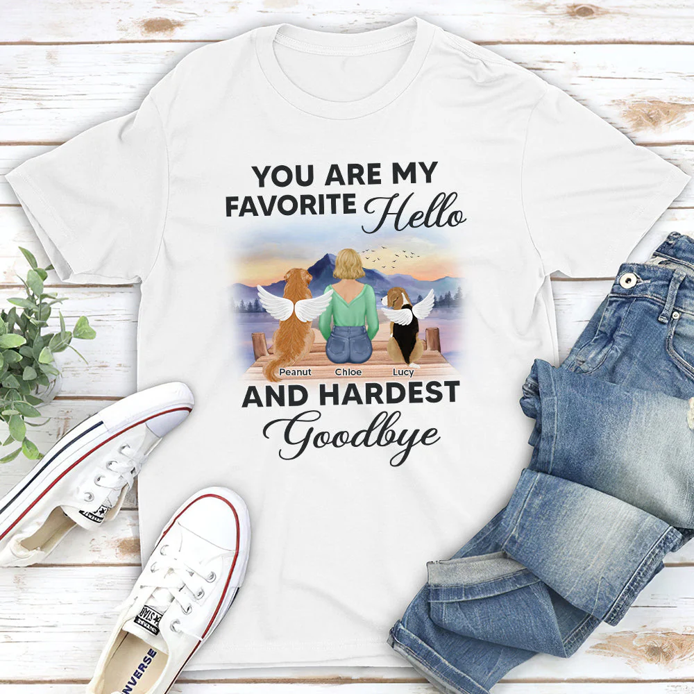 My Favorite Hello Memorial Dawn - Personalized Custom Unisex T-shirt - Image 2