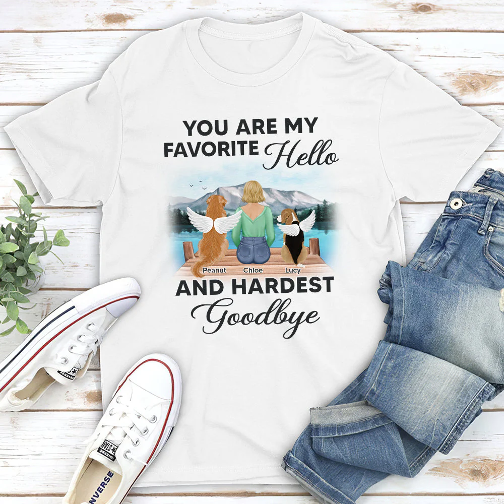 My Favorite Hello Memorial River - Personalized Custom Unisex T-shirt - Image 2