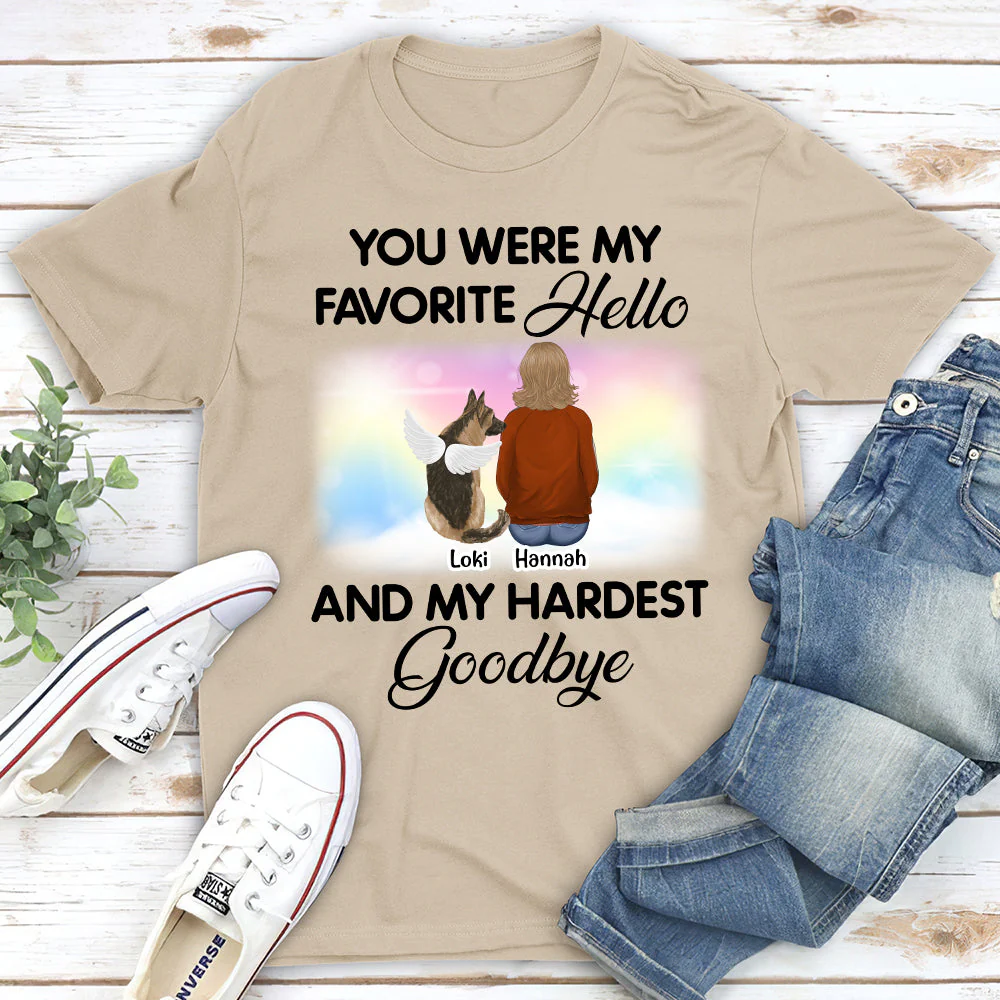 My Favorite Hello - Personalized Custom Unisex T-shirt - Image 3