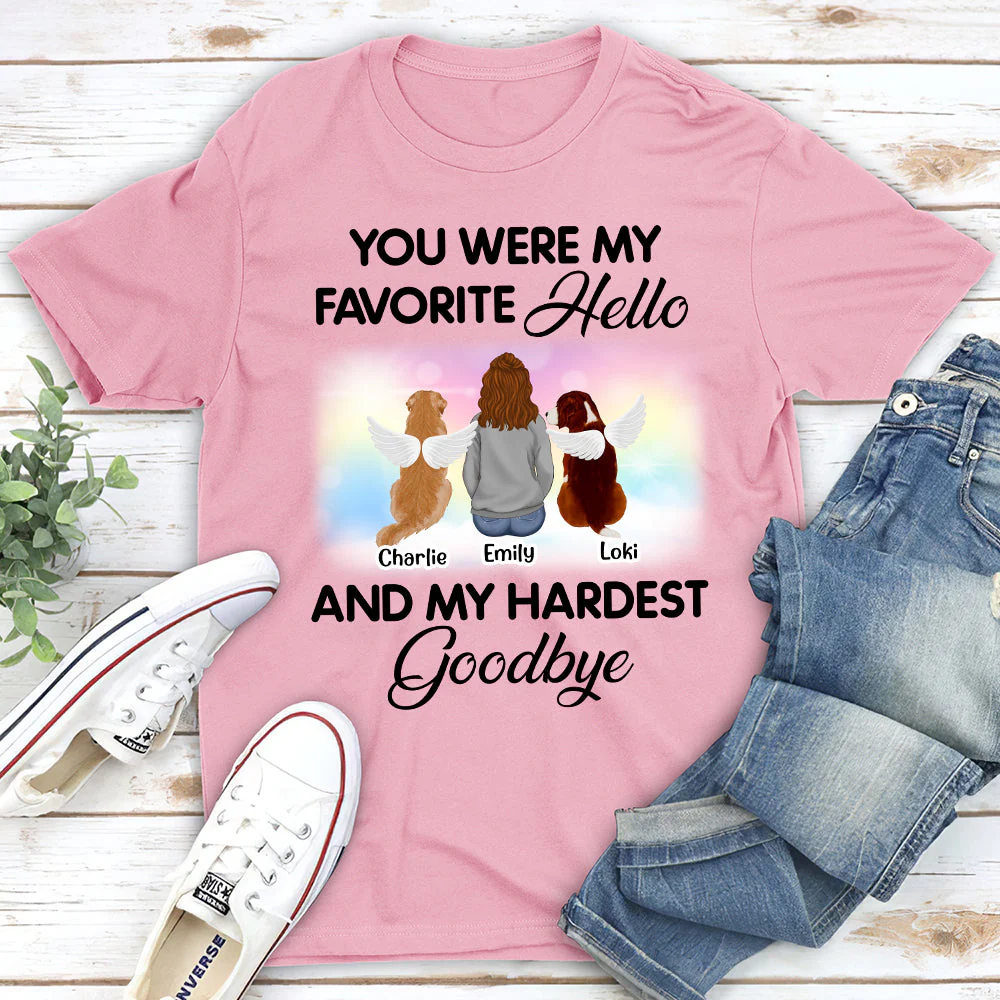 My Favorite Hello - Personalized Custom Unisex T-shirt - Image 4
