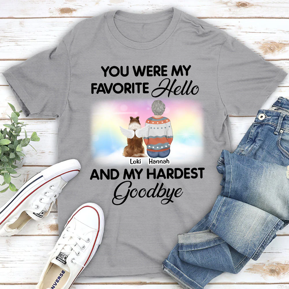 My Favorite Hello - Personalized Custom Unisex T-shirt - Image 5
