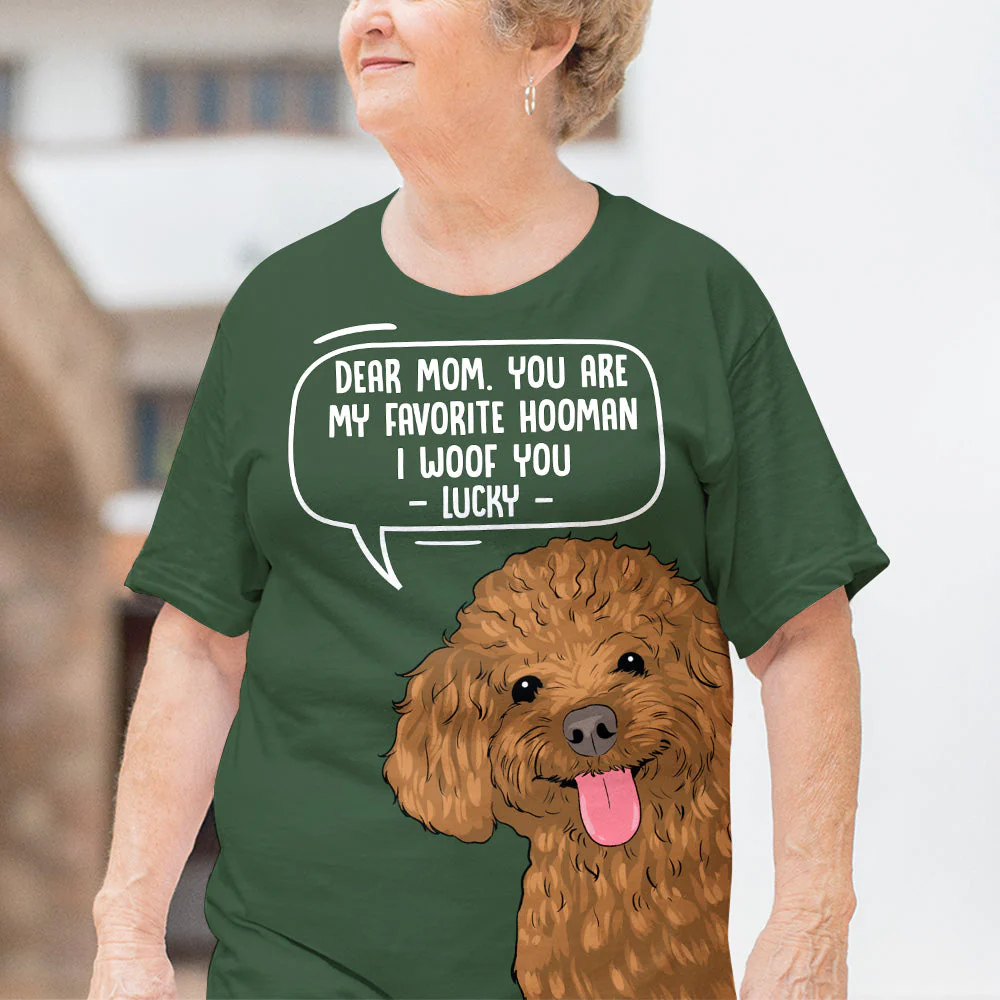 My Favorite Hooman - Personalized Custom All-over-print T-shirt - Image 4