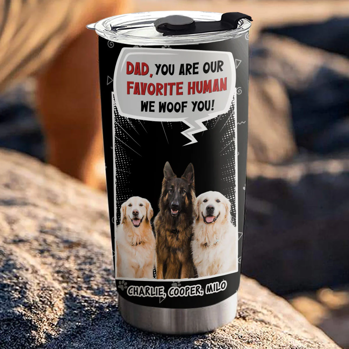 My Favorite Human Photo - Personalized Custom Tumbler - Image 4
